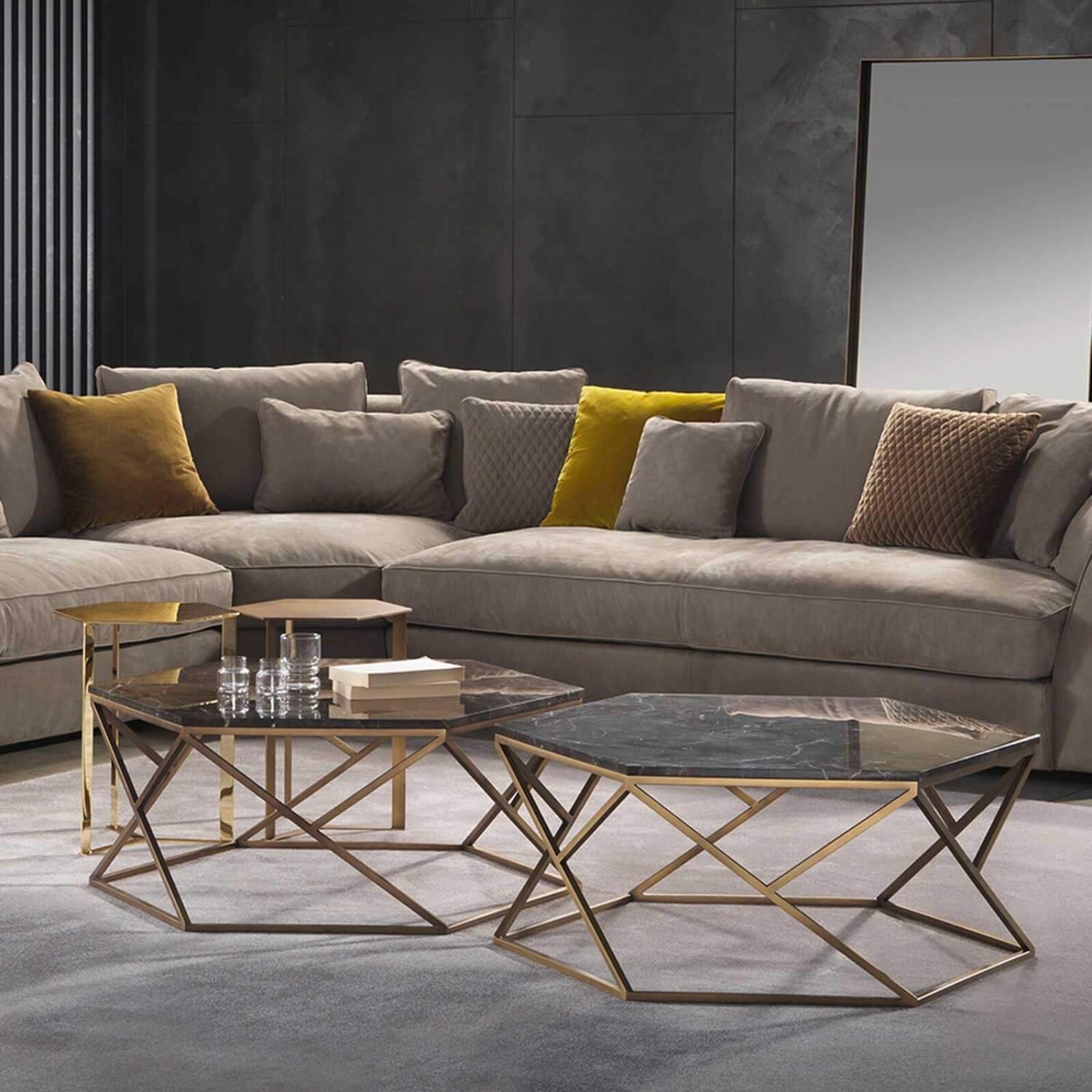 Lomacasa Marelli Clip Hexagonal Coffee Table Gallery 1-1