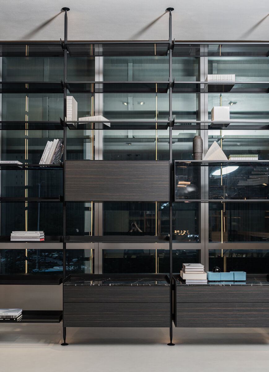 Italian Bookshelves Noce Classico K1-1